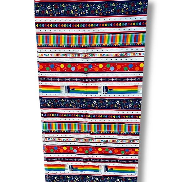 VIP Fabric Cranston Rainbow Quilt Border Print Stripe Heart Cotton ~43"L x 44"W - Picture 1 of 7